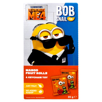 Цукерки натуральні манго з іграшкою Равлик Боб Bob snail 20g 16шт/ящ+