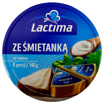 Сир плавлений сметанковий Лактіма Lactima smietanka 140g 24шт/ящ