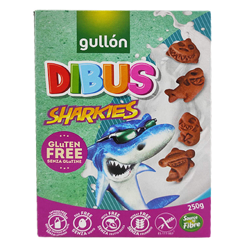 Печиво акула (без глютену) Гуллон Gullon dibus sharkes 250g 12шт/ящ