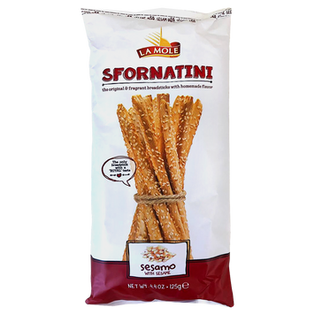 Грісіні з сезамом Ла Моле La Mole sesame 125g 18шт/ящ