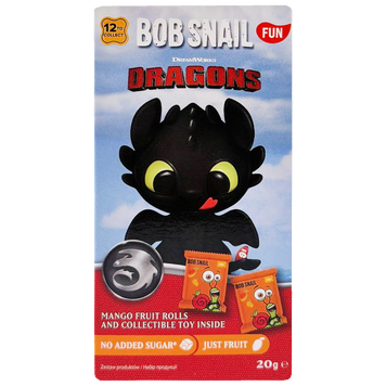 Цукерки натуральні манго з іграшкою міньйони Равлик Боб Bob snail 20g 16шт/ящ