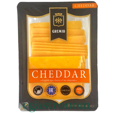 Сыр нарезка чеддер Гремио Gremio cheddar 150g 12шт/ящ