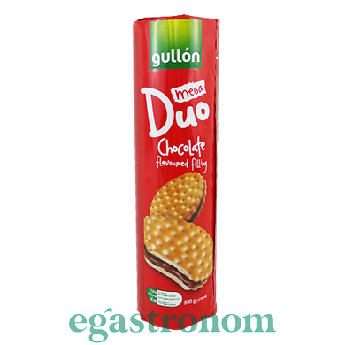 Печенье дуо шоколадный крем Гуллон Gullon duo chocolate 500g 20шт/ящ