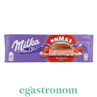 Шоколад клубника Милка Milka mmMax strawberry 300g 13шт/ящ