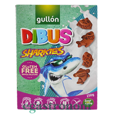 Печиво акула Гуллон Gullon dibus sharkes 250g 12шт/ящ