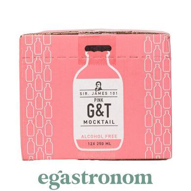Коктейль безалкогольний рожевий джин-тонік Сір Джеймс 101 Sir.James 101 pink gin tonic 250ml 12шт/ящ