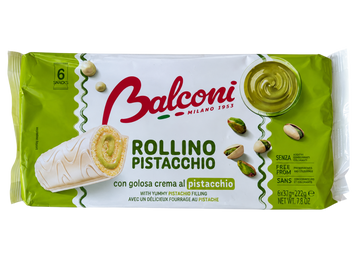 Бісквіт рулет фісташка Балконі Balconi rollino al pistacchio 6*37g 222g 20шт/ящ