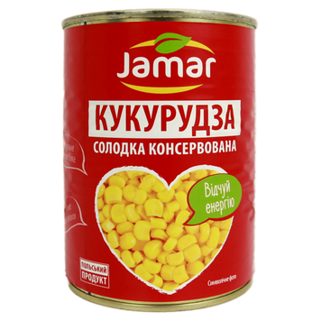 Кукурудза консервована солодка Джамар Jamar 400/220g 10шт/ящ