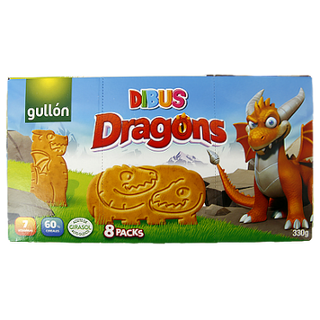 Печенье дракона Гуллон Gullon dibus dragons 300g 10шт/ящ