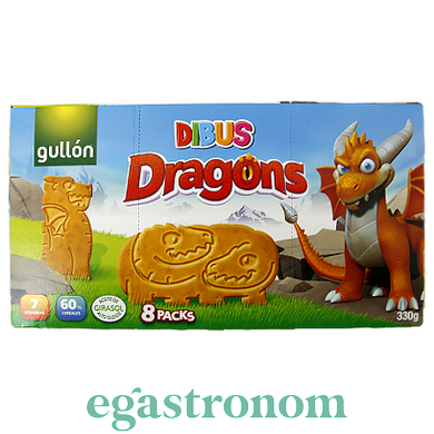 Печенье дракона Гуллон Gullon dibus dragons 300g 10шт/ящ