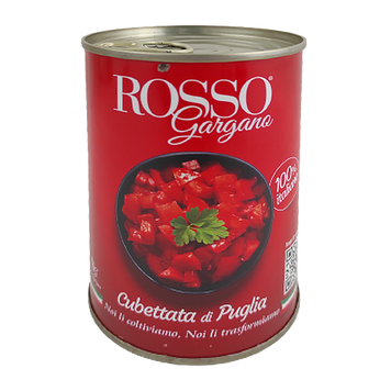 Помидоры с кубиком Горгано Россо Gorgano Rosso cubettata 400g 24шт/ящ