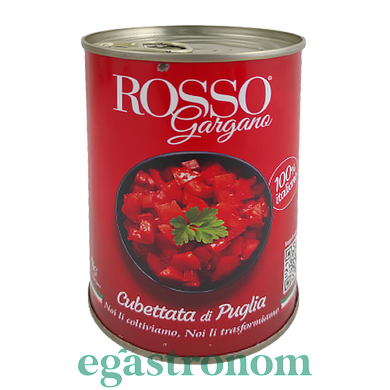 Помидоры с кубиком Горгано Россо Gorgano Rosso cubettata 400g 24шт/ящ