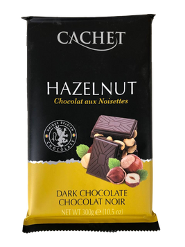 Шоколад чорний з горіхами №49 Кашет Cashet hazelnyt 300g 12шт/ящ