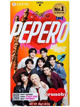 Печиво соломка в шоколаді лімітоване Пеперо Лотте Lotte Pepero Stray Kids 39g 48шт/ящ
