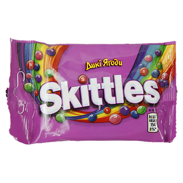 Драже дика ягода Скітлс Skittles wild berry 38g 14шт/ящ