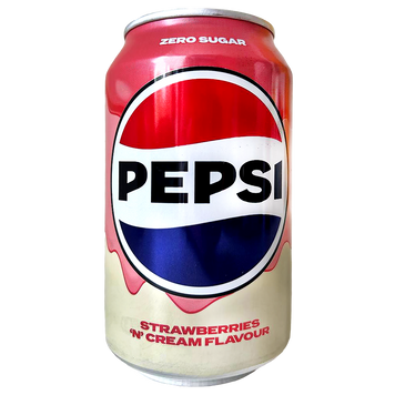 Напій газований зі смаком полуниці (без цукру) Пепсі Pepsi strawberry zero sugar 330ml 24шт/ящ