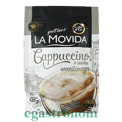 Капучино ванільне Кофедор Ля Мовіда Cafe d`Or La Movida wanilowym 130g 30шт/ящ