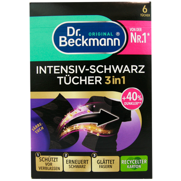 Серветки для прання чорного 3в1 Др.Бекманн Dr.Beckmann tucher 3in1 8szt 12шт/ящ