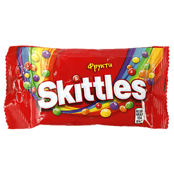 Драже фруктовий Скітлс Skittles fruits 38g 14шт/ящ