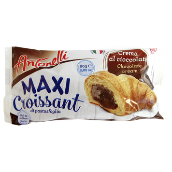 Круасан макси с шоколадным кремом Антонелли Antonelli maxi 80g 16шт/ящ