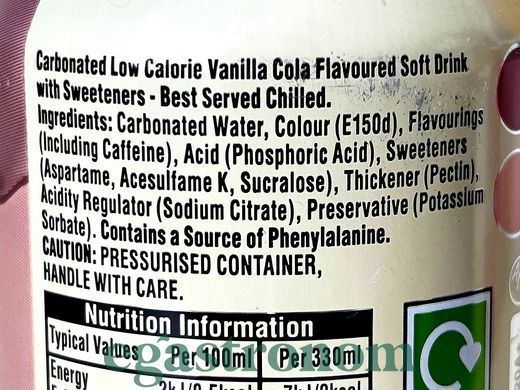 Напій газований крем сода (без цукру) Пепсі Pepsi cream soda zero sugar 330ml 24шт/ящ