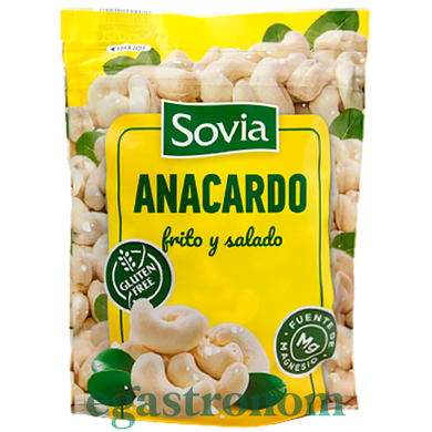 Горішки кеш'ю смажений з сіллю (без глютену) Совіа Sovia anacardo 150g 24шт/ящ