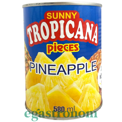 Ананас шматочками Тропікана Tropicana pieces 580g 24шт/ящ