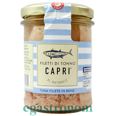 Філе тунця шматочками у власному соці Капрі Capri al naturale 135g/190g 12шт/ящ