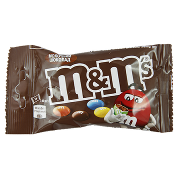 Драже молочний шоколад Емендемс M&M&rsquo;s 45g 24шт/пач