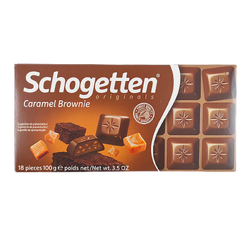 Шоколад Шогеттен карамель брауні Schogetten caramel brownie 100g 15шт/ящ