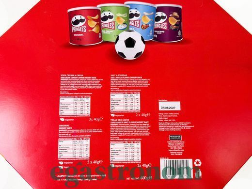 Набір чипсів футбольний стадіон Прінглс Pringles match day 10*40g 400g