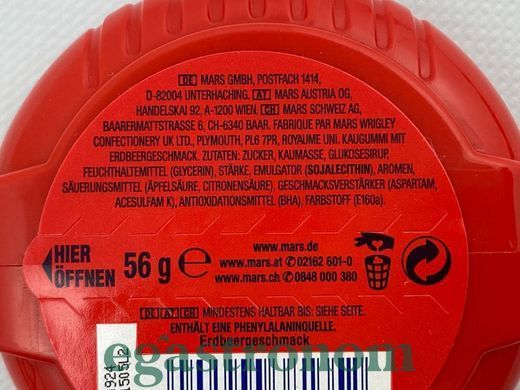 Жувальна гумка роллер полуниця (червона) Хуба Буба Hubba Bubba 56g 12шт/пач