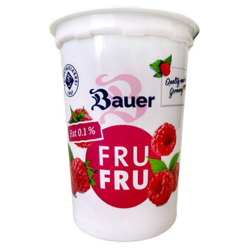Йогурт малина жиру 0,1% Бауер Bayer 500g 12шт/ящ