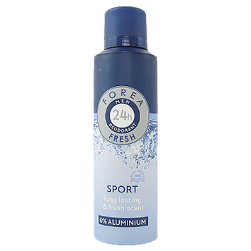 Дезодорант чоловічий освіжаючий Фореа Forea men fresh sport 24h 200ml 21шт/ящ