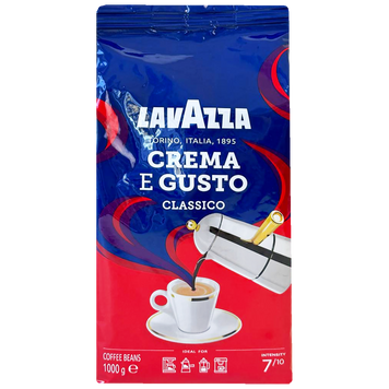 Кава крема густо класіко (зерно) Лавацца Lavazza crema gusto classico 1kg 4шт/ящ