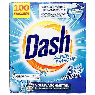 Порошок для прання альпійська свіжість Даш Dash alpen frische 6kg 2шт/ящ