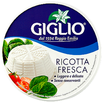 Сыр мягкий рикотта Джильо Giglio ricotta fresca 250g 6шт/ящ