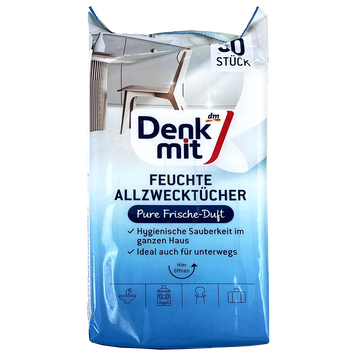 Серветки вологі для прибирання універсальні Денк Міт Denk Mit pure frische 50szt 9шт/ящ