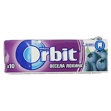 Жевательная резинка веселая голубика Орбит Orbit 14g 30шт/пач