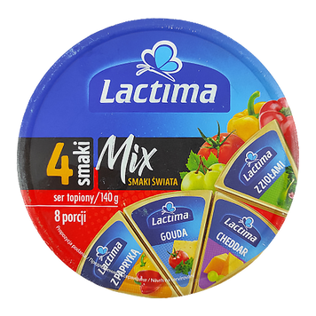 Сыр плавленый 4 вкуса мира Лактима Lactima 140g 24шт/ящ