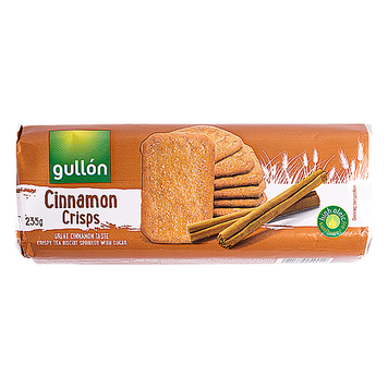 Печенье хрустящее с корицей Гуллон Gullon cinnamon crisps 235g 15шт/ящ