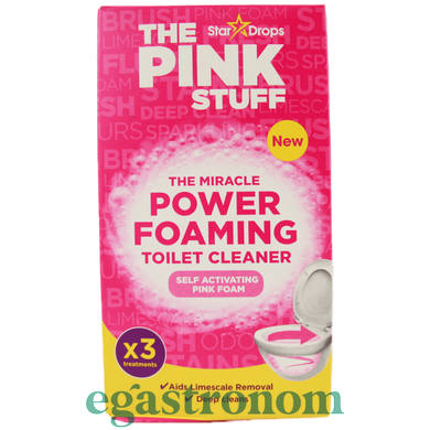 Порошок для чищення унітазу пінний Пінк Стаф The Pink Stuff Toilet Cleaner 3x100g 12шт/ящ