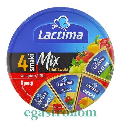 Сыр плавленый 4 вкуса мира Лактима Lactima 140g 24шт/ящ