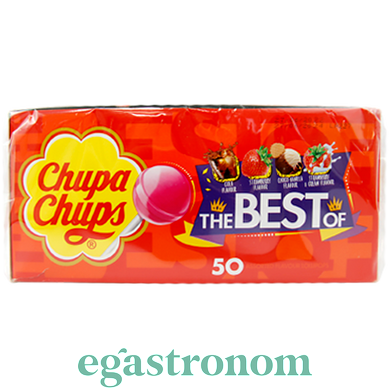 Льодяники на паличці Чупа чупс Chupa chups 550g 50шт/пач 12пач/ящ