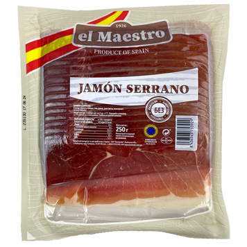 Хамон нарезка серрано Маэстро Maestro serrano 250g 10шт/ящ