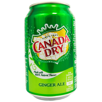 Напиток газированный со вкусом имбирного эля Канада Дри Canada Dry Ginger Ale 330ml 24шт/ящ