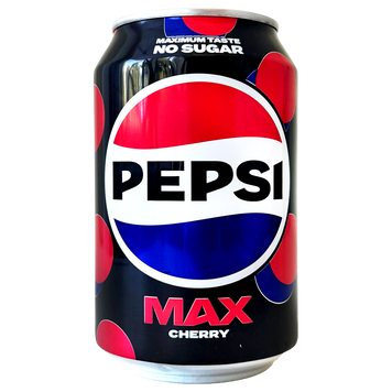 Напій газований зі смаком вишні (без цукру) Пепсі Pepsi max cherry zero sugar 330ml 24шт/ящ