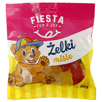 Желейки ведмедики Фієста Fiesta zelki misie 80g 15шт/ящ