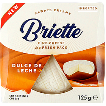 Сыр бри карамель Бриетте Briette dulce de leche 125g 10шт/ящ