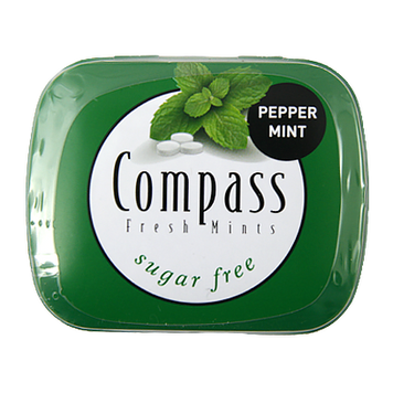 Льодяники м'ята перцева Компас Compass pepper mint 14g 12шт/уп 10уп/ящ